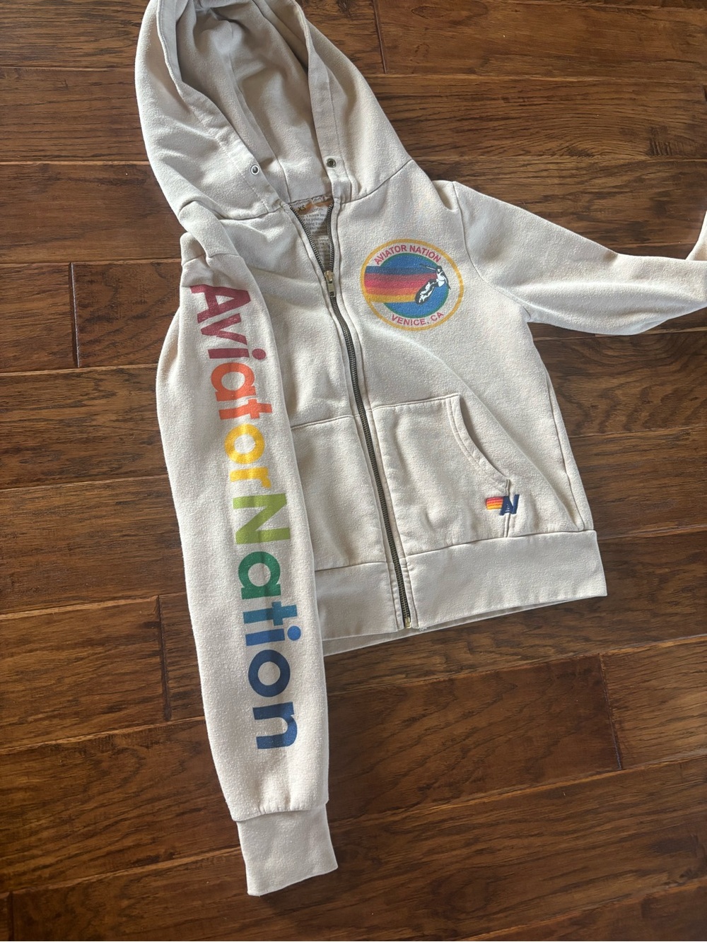 Aviator Nation zip-Up hooded Sweatshirt XS-EUC